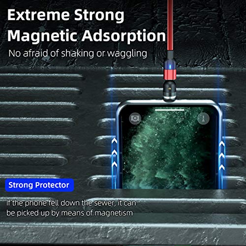 Revolutionize Your Charging with the 540 Rotation Magnetic Charging Cable Set – 7-Pack of Multi-Length Durable Nylon Braided Cables (1.6 ft to 10 ft) – 3-in-1 Compatibility for Micro USB, Type C, and Lightning Devices – Effortless 540-Degree Rotation for Fast Data Transfer and Seamless Connections – Tangle-Free, Enhanced Durability for Everyday Use