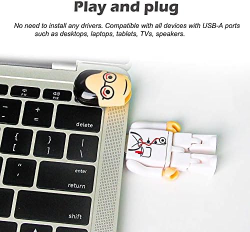 Charming Cartoon Nurse 64 GB USB Flash Drive – Adorable Pink Thumb Drive for Effortless Data Storage, USB 2.0 Compatible Memory Stick for Professionals and Students Alike