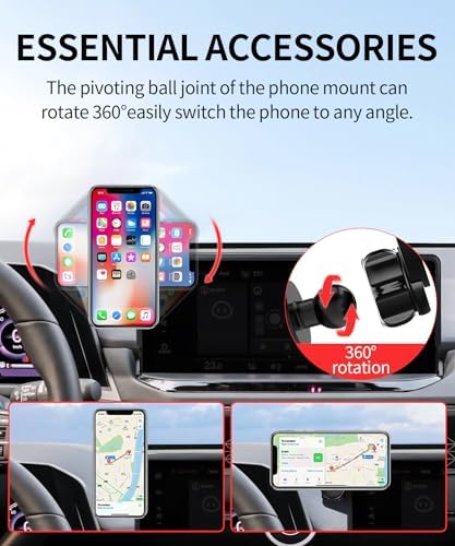 Maser Weller Premium Car Phone Holder for 2018-2022 Honda Accord: 360° Rotatable Mount with Mag Safe Compatibility – Secure Clip Design for Enhanced Safety and Convenience Without Blocking Air Vents – Ideal for 8-Inch Screens and Daily Use