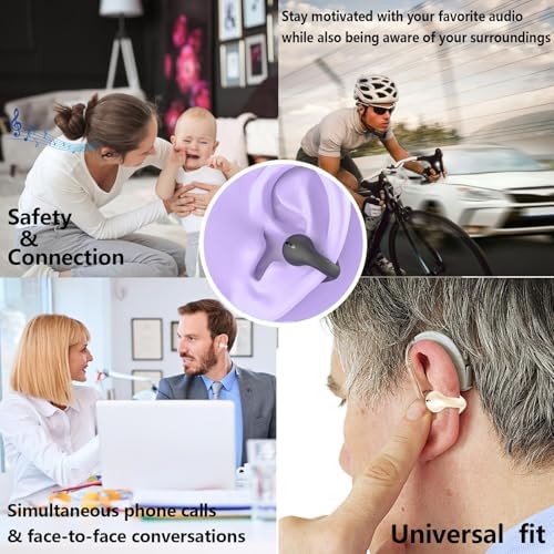 Open-Ear Bone Conduction Bluetooth Ear Clips – Lightweight, Sweatproof Wireless Earbuds for Active Lifestyles, Seamless Device Pairing, and Enhanced Environmental Awareness
