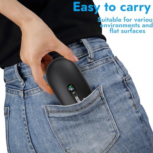 Ultra-Slim Wireless Bluetooth Mouse for Multi-Device Use – Lightweight Travel-Friendly Design with ±3000 DPI Precision, 4-Way Metal Scrolling, and 8 Customizable Buttons – Perfect for Laptops, Tablets, and Phones – Enjoy Quiet Operation and Long Battery Life for Enhanced Productivity