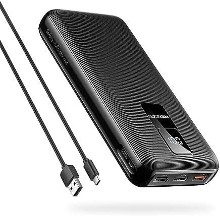 VEEKTOMX Compact 10000 m Ah Mini Power Bank – Ultra-Fast PD 22.5 W USB-C Charger for i Phone, Samsung, Google Pixel – Stylish Purple Travel Essential for On-the-Go Power and Versatile Device Compatibility