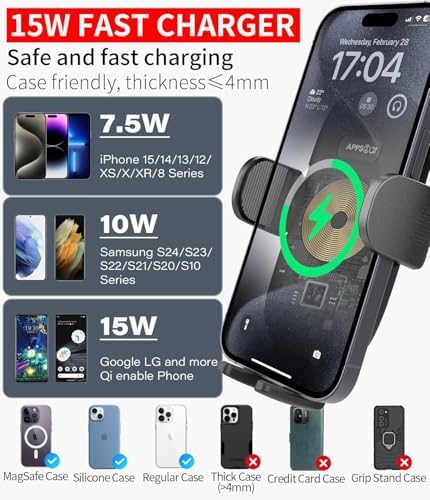 Revolutionary APPS2 Car Cup Phone Holder with 15 W Qi Wireless Charger and QC 3.0 Adapter – Ideal for i Phone 11-16 Series & Universal Devices – Secure Design for Hassle-Free Driving & Fast Charging Convenience