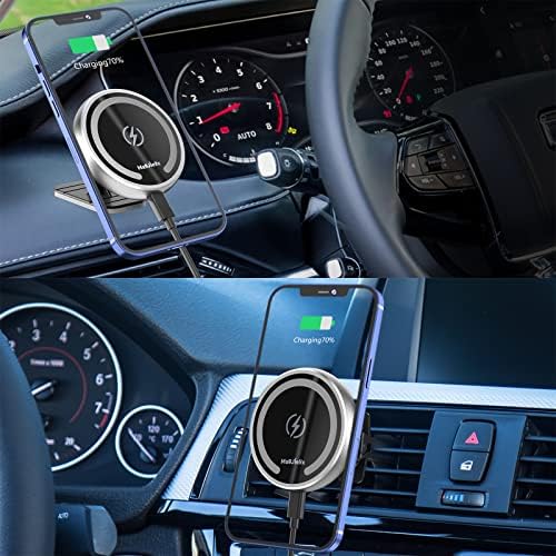 Mag Safe Car Mount Charger for i Phone 12-16 Pro, Pro Max, Plus & Mini – Fast 36 W QC 3.0 Wireless Charging with Strong Magnetic Hold for Dashboard and Vent – Sleek Dark Black Design for Ultimate Device Security and Accessibility on the Road