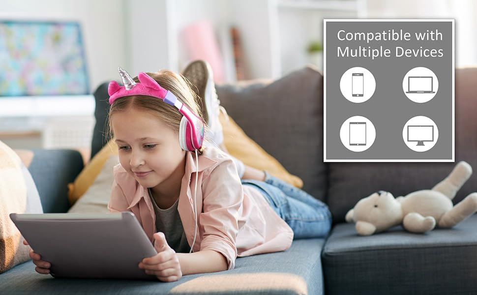 Vibrant Pink Over-Ear Headphones for Kids – Comfortable and Durable Wired Earphones with Safe Volume Control – Tangle-Free Design Ideal for Music, Movies, and Travel Adventures – Perfect Audio Companion for Young Listeners