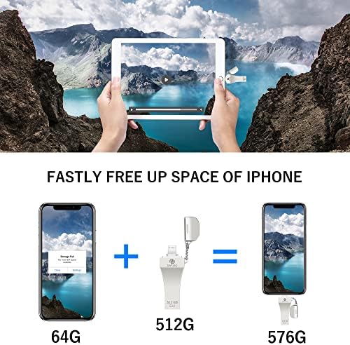 Revolutionize Your Data Management with the PL ZMPWLQ 128 GB MFi Certified Photo Stick for i Phone & i Pad – High-Speed USB Flash Drive for Effortless Backup and Storage of Photos & Videos, Ideal for On-the-Go Memory Solutions