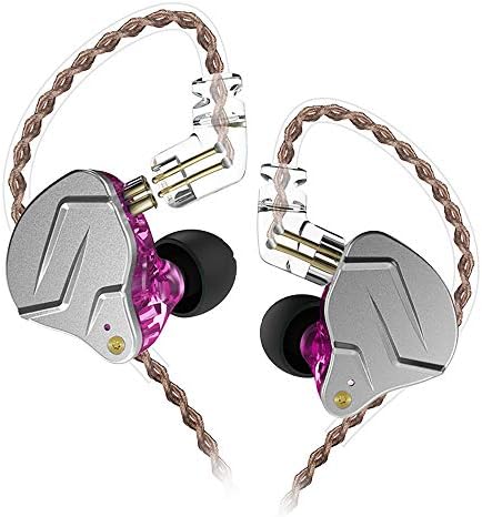 Elevate Your Listening Experience with erjigo KZ ZSN Pro Dynamic Hybrid Dual Driver In-Ear Earphones – Stylish Purple Design, Detachable Tangle-Free Cable, and Exceptional High-Resolution Audio for Musicians and Audiophiles