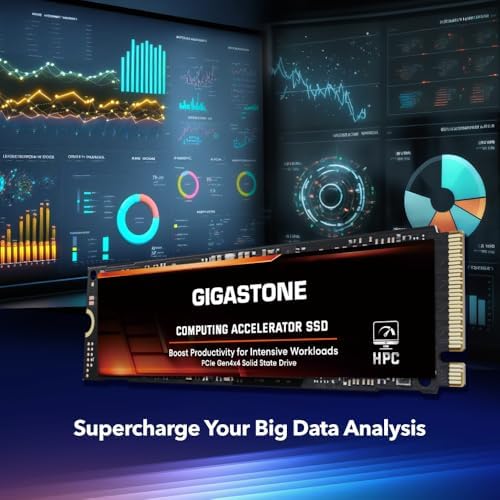 Elevate Your Gaming and Creative Potential with the Gigastone 500 GB M.2 NVMe SSD – Lightning-Fast PCIe Gen 4 Internal Solid State Drive for Seamless 3 D Rendering and 4 K/8 K Video Editing – Unmatched 5,000 MB/s Read Speeds for Gamers and Content Creators – Perfect Upgrade for PCs, Laptops, and PS5 with Enhanced Compatibility and Reliability