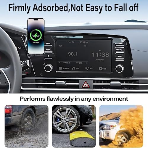 Hyundai Elantra 2021-2025 Premium Wireless Phone Holder with 15 W Fast Charging – Versatile 360-Degree Rotating Mount for 8/10.25 Inch Touch Screens – Essential Hands-Free Accessory for Safe Navigation and Driving Convenience