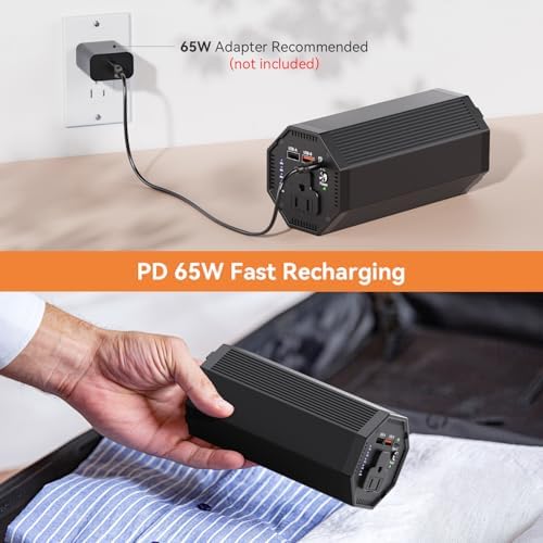 High-Capacity 65 W AC Outlet Laptop Power Bank – 27000 m Ah Portable Charger for Travel, Outdoor Adventures, and Emergency Power Needs – Versatile Fast Charging Solution with Multiple Ports and Safety Features