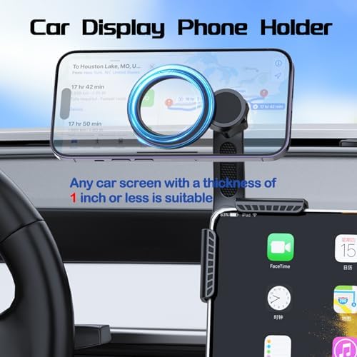 Ultimate Tesla Magnetic Phone Mount: 360° Rotating Car Holder for i Phone 16/15/14/13/12 Pro Max – Secure & Stylish Tesla Accessory for Enhanced Navigation and Safety