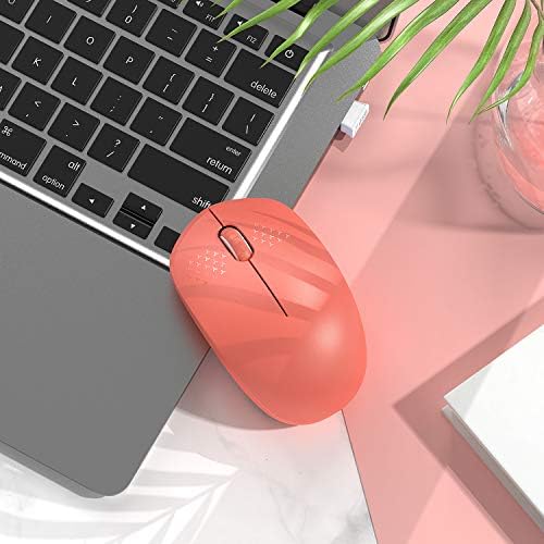 Light Blue Wireless Mouse – Ultra-Quiet 2.4 GHz Noiseless Computer Mouse with USB Receiver for Seamless Windows Experience – Portable, Ergonomic Design for Home, Office, or Travel