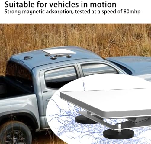 Revolutionize Your Mobile Internet Experience with the 264 lb Heavy-Duty Starlink Mini Magnetic Car Roof Mount Kit | Securely Attach Your Starlink Mini for Unmatched Connectivity on the Go | Perfect for Kickstand with Hole Version | Weather-Resistant Design for All Conditions | Effortless Installation with No Drilling Required | Lightweight and Portable for Easy Transport | Elevate Your Adventures with Reliable Internet Anywhere