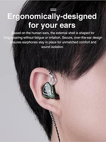 FEDAI TRN MT1 High-Fidelity In-Ear Monitor Earbuds – Premium 10 mm Dynamic Driver Technology, Detachable Cable for Customization, Built-in Microphone for Effortless Calls, Sleek Black Design for Audiophiles and Everyday Use – Unmatched Sound Quality and Versatile Device Compatibility