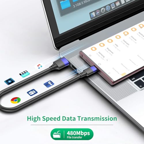 1ft Multipack Short iPhone Charger Cable for iPhone 14 13 12, Bulk Short USB A to USB C Cable 12 inch for Charging Station Compatible with iPhone 15 Samsung Galaxy S20 S10 Note 20 10, 10 Pack Mixed – Enhanced Compatibility and Speed
