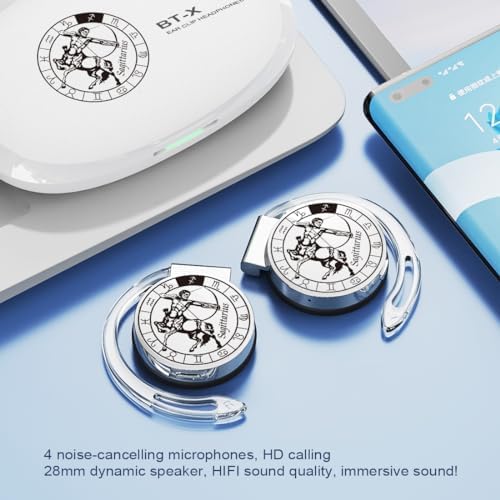 Discover the Ultimate Bluetooth V5.3 On-Ear Headphones for Active Lifestyles – Innovative Open Ear Design with Secure Earhooks, Featuring Advanced Noise Cancelling Technology and Extended Battery Life – Perfect Gift for Virgo Constellation Lovers and Music Aficionados – Enjoy Immersive Sound Quality Anywhere You Go