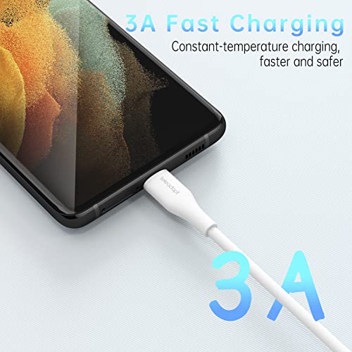 Ultra-Soft Silicone USB C Charger Cable for i Phone 15 Series & Galaxy S21 – 6 ft 60 W PD Fast Charging Cord for Mac Book Pro & i Pad Pro – Enhanced Durability & Flexible Reach for Superior Data Transfer