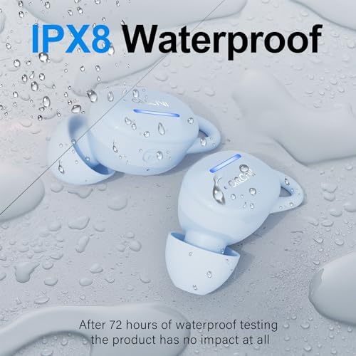 IPX8 Waterproof Wireless Earbuds with Touch Control – Bluetooth 5.3 Headphones for Sports & Workouts, Deep Bass Sound, Ergonomic Fit, and 30-Hour Playtime for Ultimate Audio Enjoyment and Active Lifestyle