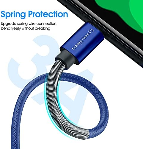 Elevate Your Charging Efficiency with the 3-Pack 6 ft TPE USB-C Charger Cord for Samsung Galaxy Series – Fast 3 A Power Delivery & Enhanced Durability for Seamless Connectivity with A32, A12, A20, Note 20, LG Devices and More