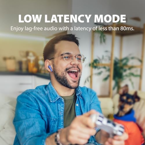 Clan K2 Bluetooth Earbuds for Kids – Safe Volume Limiting, Customizable Fit, and Low Latency for Gaming & Music – Stylish Wireless Earbuds in Blue for Ages 8-10, Enhanced Sound with 3 EQ Modes