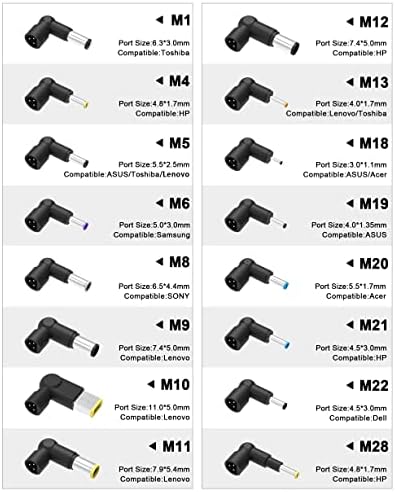 Ultimate 90 W Universal AC Laptop Charger with 16 Interchangeable Tips for Broad Compatibility and Fast Charging – Ideal Replacement for Dell, HP, Acer, Asus, Lenovo, and More – Global Input/Output Voltage Support 100-240 V 50/60 Hz – Reliable Power Supply for Notebooks and Ultrabooks – Exceptional Customer Support Guaranteed