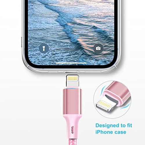 Premium 5-Pack i Phone Charger Set: MFi Certified Nylon Braided Fast Charging Cables (3 FT, 6 FT, 10 FT) for i Phone 14/13/12/11/X/Max/8/7/6/5/SE/i Pad – Unmatched Durability & Versatile Lengths for Every Lifestyle