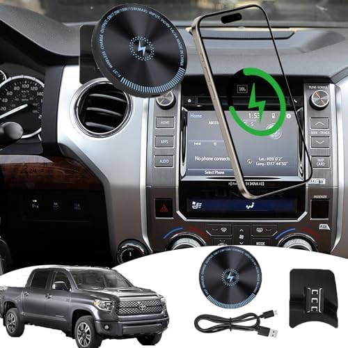Magnetic Wireless Charging Phone Mount for Toyota Tundra (2014-2021) – Effortless Installation & Fast Charge Technology for Ultimate Driving Convenience