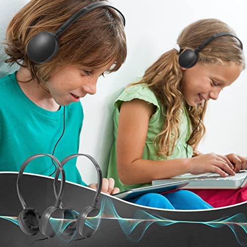 Flutesan 30 Pack Kids Adjustable Wired Headphones – Premium On-Ear Stereo Sound Earbuds for Classroom and Travel – Lightweight, Durable Design for Boys and Girls – Ideal Tangle-Free Audio Solution for Laptops, Tablets, and More