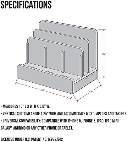 Eco-Friendly Bamboo Multi-Device Charging Station & Organizer – Streamline Your Workspace with Fast Charging for Laptops, Tablets, and Smartphones – Elegant Design in Various Finishes for a Clutter-Free Environment