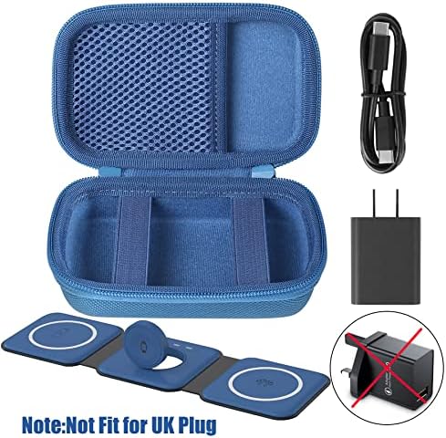 Aenllosi Premium Hard Shell Case for UCOMX Nano 3-in-1 Wireless Charger – Ultimate Protection & Portability for Travel Enthusiasts – Shockproof Design with Soft Lining for Scratch Resistance – Secure Zipper Closure for Everyday Use