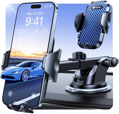 VICSEED [True Strongest Suction] [Rally Racing-Grade Stability] Phone Holders for Your Car 2025 Upgraded Car Phone Holder Mount Truck Stand Cradle for iPhone Samsung All Phones, Yellow – Enhanced Compatibility and Speed