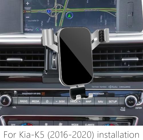 Kia K5 2021-2024 Car Phone Holder: Ultimate Gravity Slide-in Cradle for Secure Smartphone Navigation and Charging – Premium Air Vent Mount for LXS, GT-Line, EX, GT, and LX Models – Elevate Driving with 360-Degree Rotation and Hands-Free Convenience