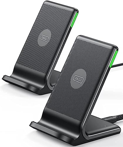 Ultimate INIU 15 W Wireless Charger – Qi-Certified Fast Charging Station with Sleep-Friendly Adaptive Light for i Phone 16/15/14/13 Pro, Samsung Galaxy S25/S24/S23, and More – Compact & Safe Power Hub for Home and Office Use