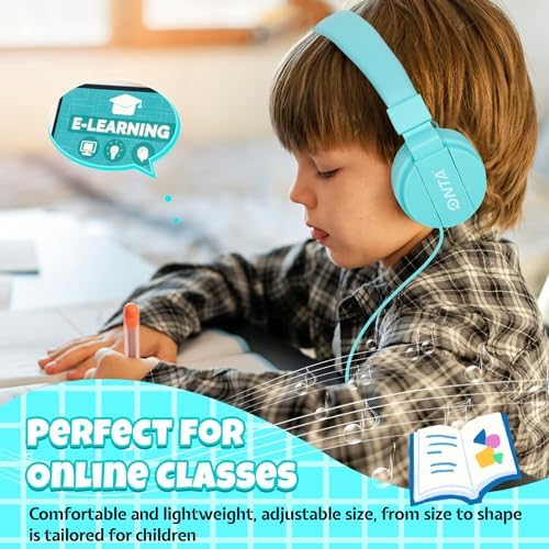 Premium ONTA Kids Headphones – Comfortable Noise-Canceling On-Ear Headset for Young Learners | Durable Wired Earphones Designed for School, Travel, and Home | Perfect Fit for i Pads, Smartphones, and Laptops | Unmatched Sound Quality for Ages 3+