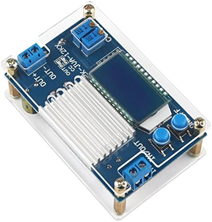 DROK Ultra-Adjustable DC Buck Converter – Precision Power Supply with 1.2 V-32 V Output and 12 A Capacity, Ideal for Solar Energy Systems, RV Applications, and Golf Cart Energy Management – LCD Display for Real-Time Voltage Monitoring and Dual Mode Operation