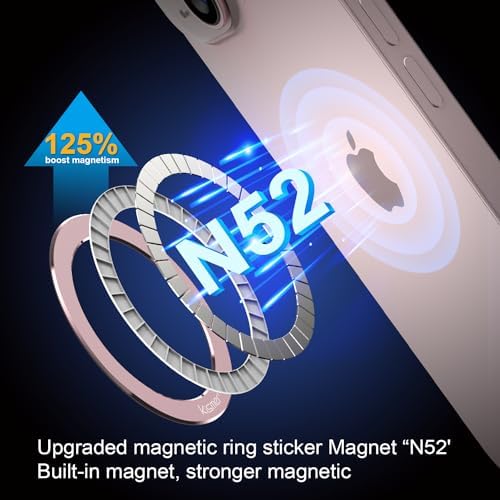 Mag Safe Magnetic Ring Stickers – Dual Pack for Superior Wireless Charging and Secure Mounting – Sleek Blue Titanium Design – Universal Compatibility for All Mag Safe Devices – Effortless Grip and Enhanced Mobile Efficiency – Elevate Your Smartphone Experience Now!