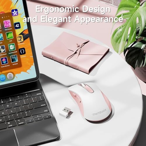 Upgrade Your Workflow with the Memzuoix 2.4 G Wireless Mouse – Ergonomic and Portable 1400 DPI USB Mouse for Laptop, PC & Desktop | 5 Customizable Buttons for Ultimate Control | Ideal for Professionals and Casual Users Alike