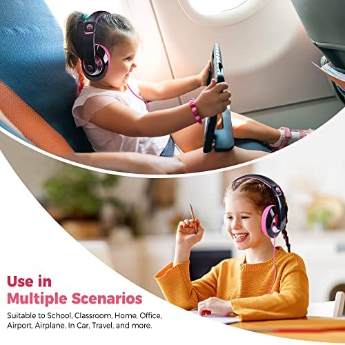 Rockpapa Kids Over-Ear Headphones – Lightweight Wired Audio Gear for School, Travel, and Home – Stylish White and Blue Design for Boys and Girls – Immersive Sound Quality with Adjustable Comfort and Durable Build for Young Audiophiles