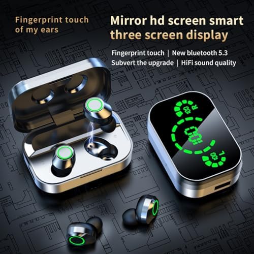Revolutionary Wireless Earbuds with Superior Active Noise Cancellation – 48-Hour Battery Life for Endless Listening, Sweat-Resistant Design for Fitness Enthusiasts, LED Battery Indicator for Easy Monitoring, Effortless Bluetooth Pairing for Seamless Connectivity