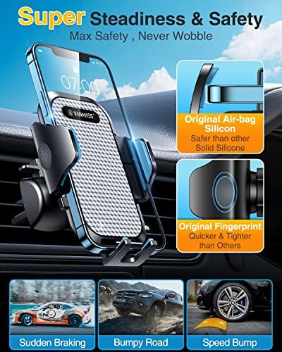 VANMASS Pro Universal Car Phone Mount with 2025 Super Suction Cup – Ultimate Cell Phone Holder for Safe Driving, Compatible with i Phone 16 Pro Max, 15, 14, 13 & Samsung Android Devices – Easy Installation, 360-Degree Rotation, and Enhanced Stability for Windshield, Dashboard, and Vent Use