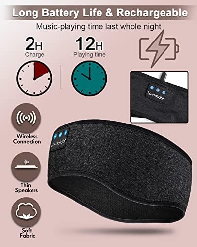Revolutionary Wireless Sleep Headband with HD Sound: Ultimate Comfort Bluetooth Earphones for Relaxation, Fitness, and Travel – Sweat-Resistant Eye Mask for Active Lifestyles and All-Night Use