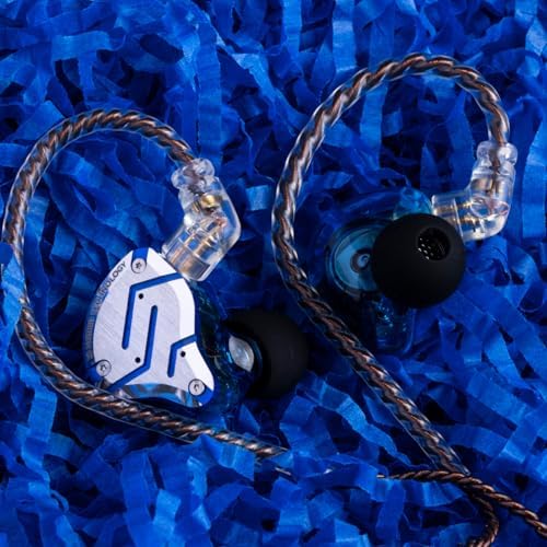 Linsoul KZ ZS10 Pro Hybrid IEM Earbuds – 4 BA + 1 DD High-Fidelity Wired In-Ear Monitors with Stainless Steel Faceplate and Detachable Cable, Ideal for Musicians and Gamers with Built-in Mic, Unmatched Sound Clarity and Versatile Compatibility