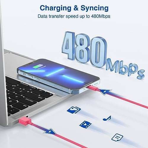 Ultra-Fast Dual Port USB Wall Charger with 10-Foot Lightning Cable – Apple MFi Certified i Phone Charging Solution, Perfect for i Phone 12/11/XR/Xs/8/7/6/SE/i Pad – Compact & Efficient Power Delivery for Home and Travel