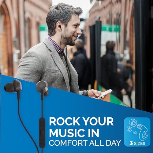 Philips USB-C Wired Earbuds with Microphone – Lightweight In-Ear Headphones Offering Powerful Bass and Seamless Compatibility for Calls and Music Control, Stylish Black Design for Daily Use and Extended Comfort