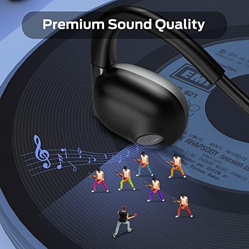 Discover Ultimate Freedom with BUGANI Bluetooth 5.3 Open Ear Sport Headphones – Waterproof Wireless Earbuds for Active Lives, Touch Control for Seamless Navigation, 8-Hour Playtime, Lightweight Design Perfect for Running and Intense Workouts