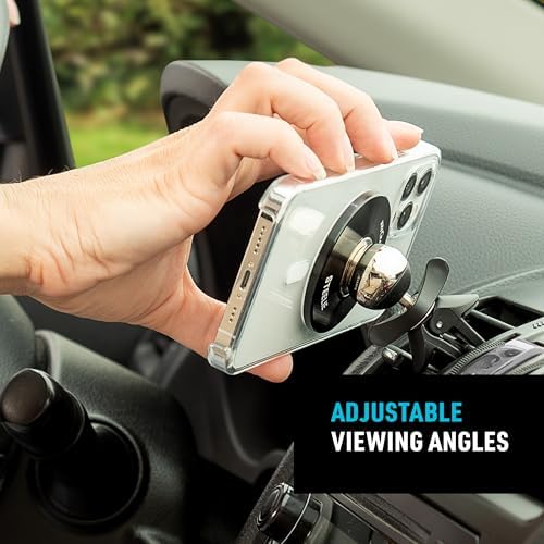 Nite Ize Steelie Original Vent Kit – Premium Magnetic Phone Mount for Effortless Car Vent Attachment – Versatile Hands-Free Holder with Neodymium Magnets – 360-Degree Rotation for Navigation and Calls – Essential Portable Car Accessory for Smartphones and Cases – Enhance Safety and Connectivity on the Road