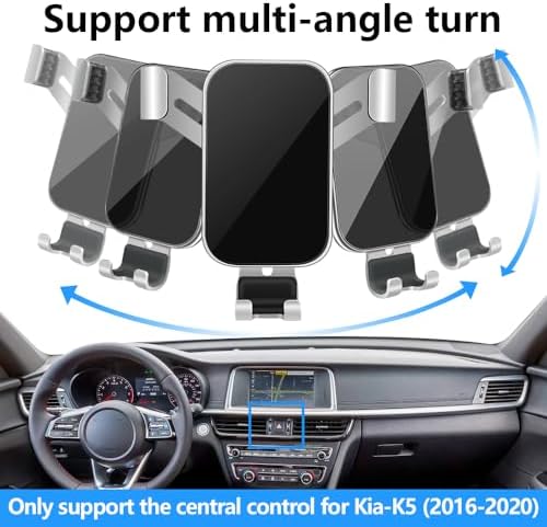 Kia K5 2021-2024 Car Phone Holder: Ultimate Gravity Slide-in Cradle for Secure Smartphone Navigation and Charging – Premium Air Vent Mount for LXS, GT-Line, EX, GT, and LX Models – Elevate Driving with 360-Degree Rotation and Hands-Free Convenience