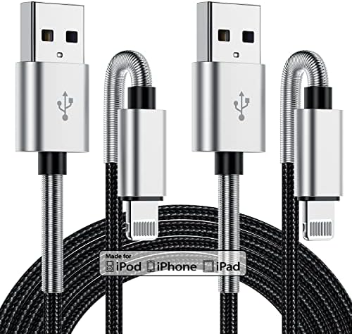 10-Foot Apple MFi Certified USB C to Lightning Charging Cable – Dual Pack High-Speed i Phone Charger for 14/13/12 Series and i Pad – Durable Long Charging Cord for Ultimate Convenience and Flexibility