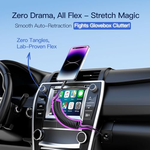 AGVEE 2 Pack 3 ft Coiled USB-C to Lightning Charging Cable – MFi Certified 30 W PD Fast Charging Cord for i Phone, i Pad, and i Pod with Tangle-Free Design in Sleek Dark Gray – Perfect for Car Use and Enhanced Device Performance