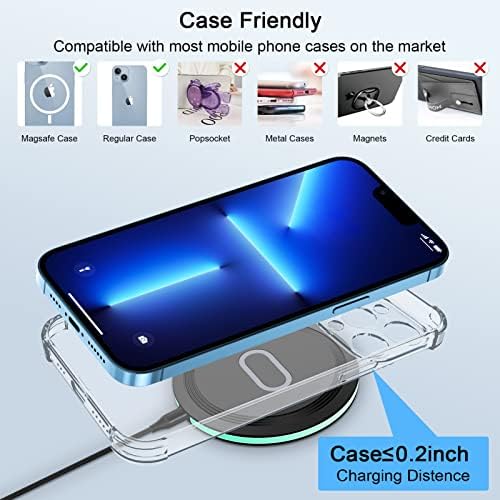15 W Fast Wireless Charger Pad for Google Pixel 9 & Samsung Galaxy S25 | Universal Compatibility & Rapid Power Boost | Sleek Anti-Slip Design for Home & Office | Essential Wireless Charging Station for Modern Devices